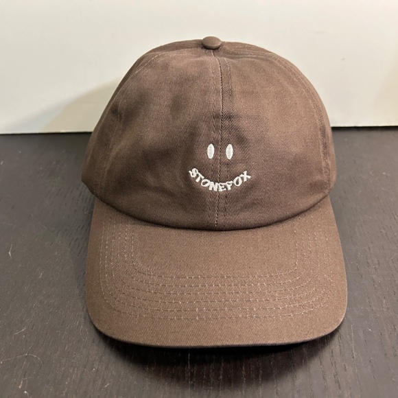 Stone Fox Swim Smiley Face Baseball Cap/Baseball Hat Brown - NWT - Picture 5 of 13